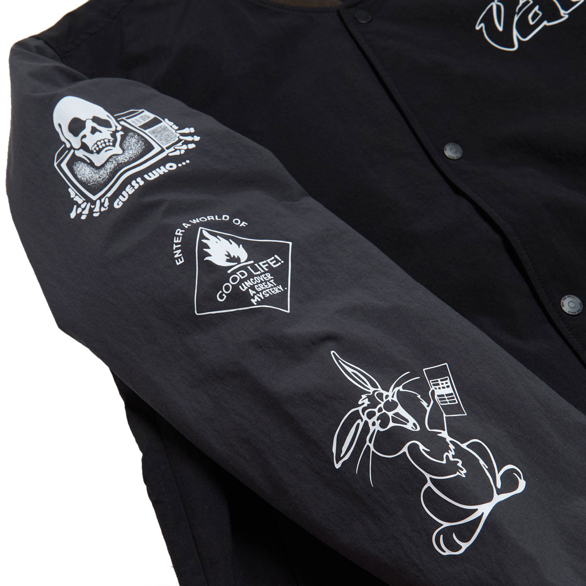 Vans Crazy Eddy Baseball Jacket - Black/Asphalt image 4