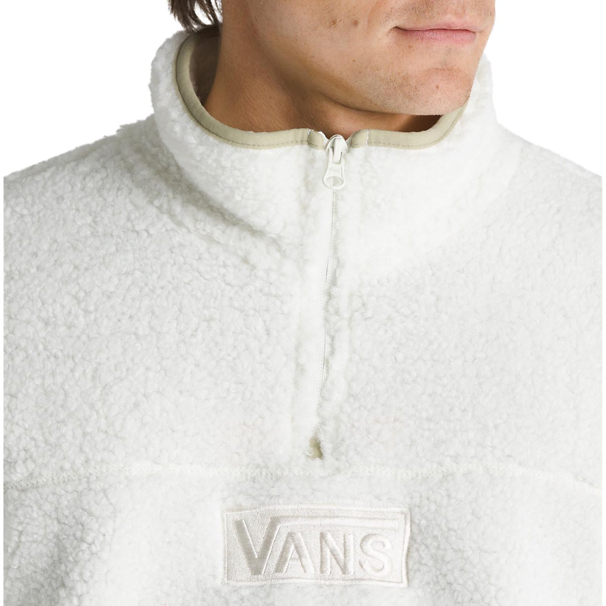 Vans Boxed Sherpa Quarter Zip Sweatshirt - Marshmallow image 3