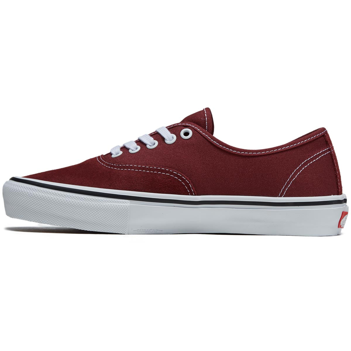 Vans Skate Authentic Shoes - Burgundy/White image 2