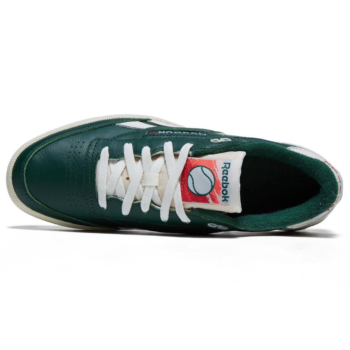 Reebok Club C Revenge Vintage Shoes - Dark Green/Chalk/Neon Cherry image 3