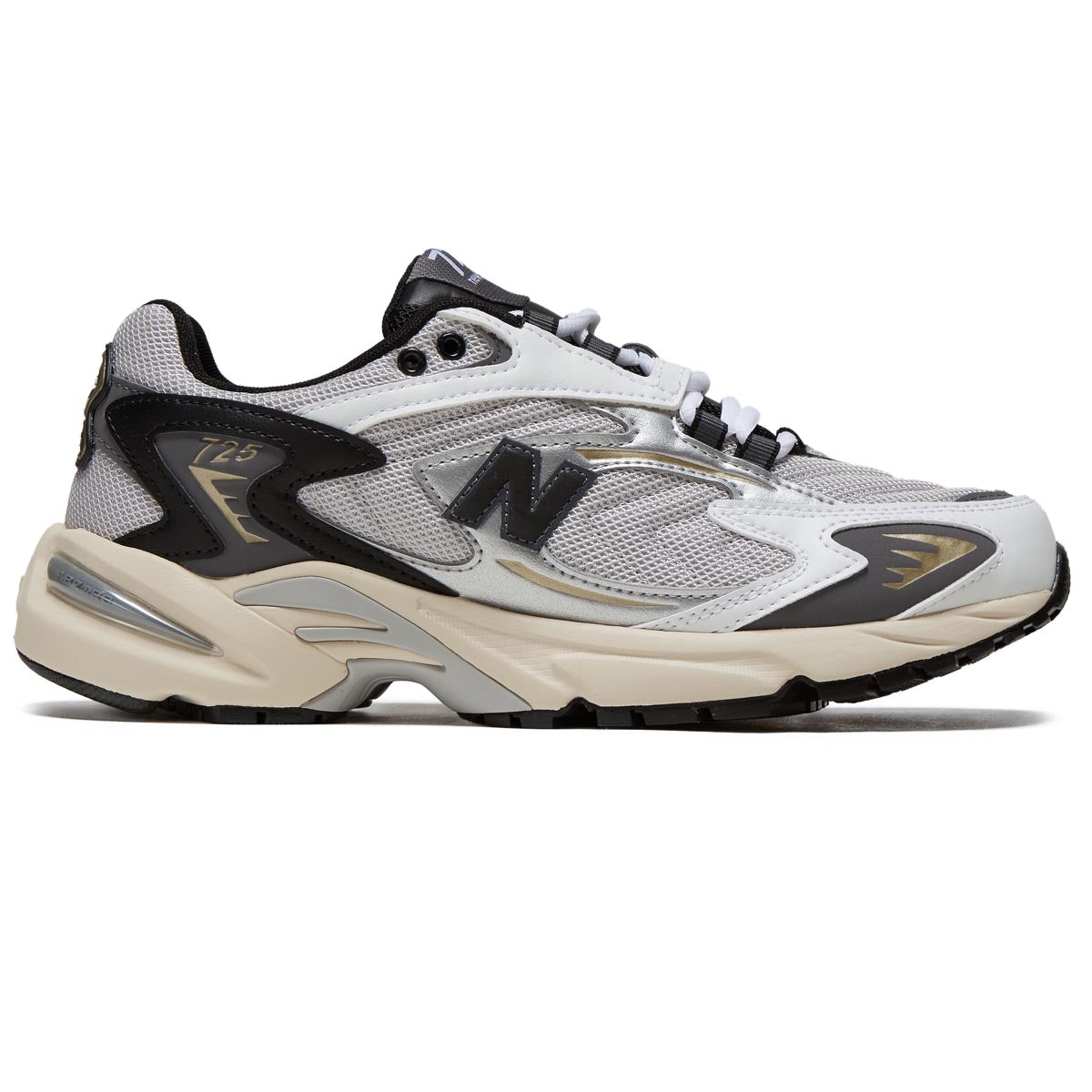 New Balance 725V1 Shoes - Grey Matter/Black/White image 1