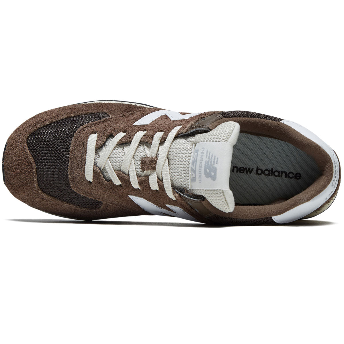 New Balance 574 Shoes - Dark Mushroom/Angora/Black image 3