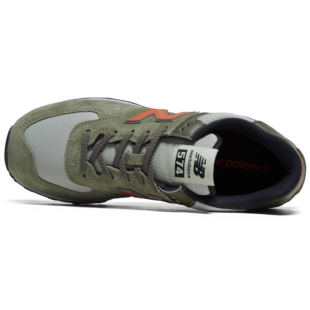 New Balance 574 Shoes - Dark Olive/Infield Clay/Black image 3