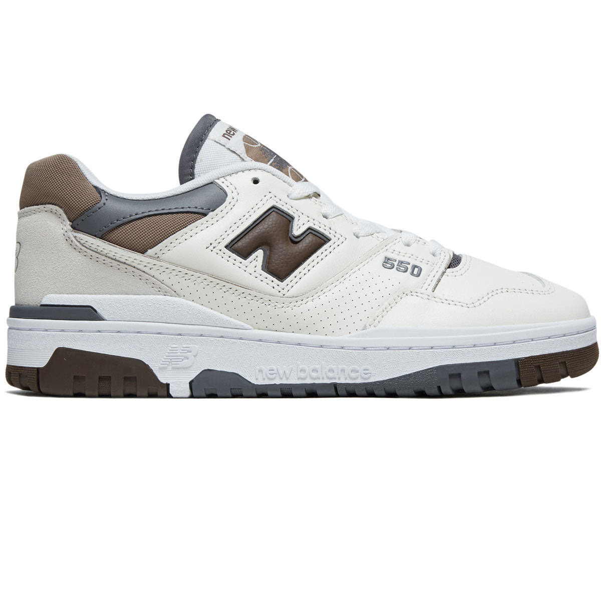 New Balance 550 Shoes - Sea Salt/Dark Mushroom image 1