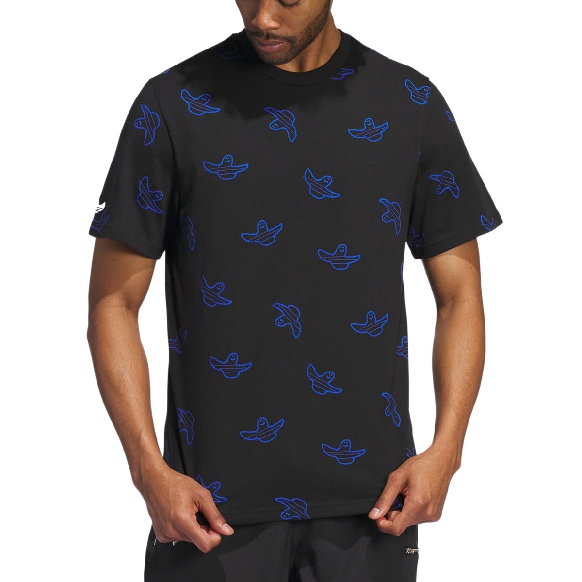 Adidas Shmoofoil All-Over-Print T-Shirt - Black/Royal Blue image 2