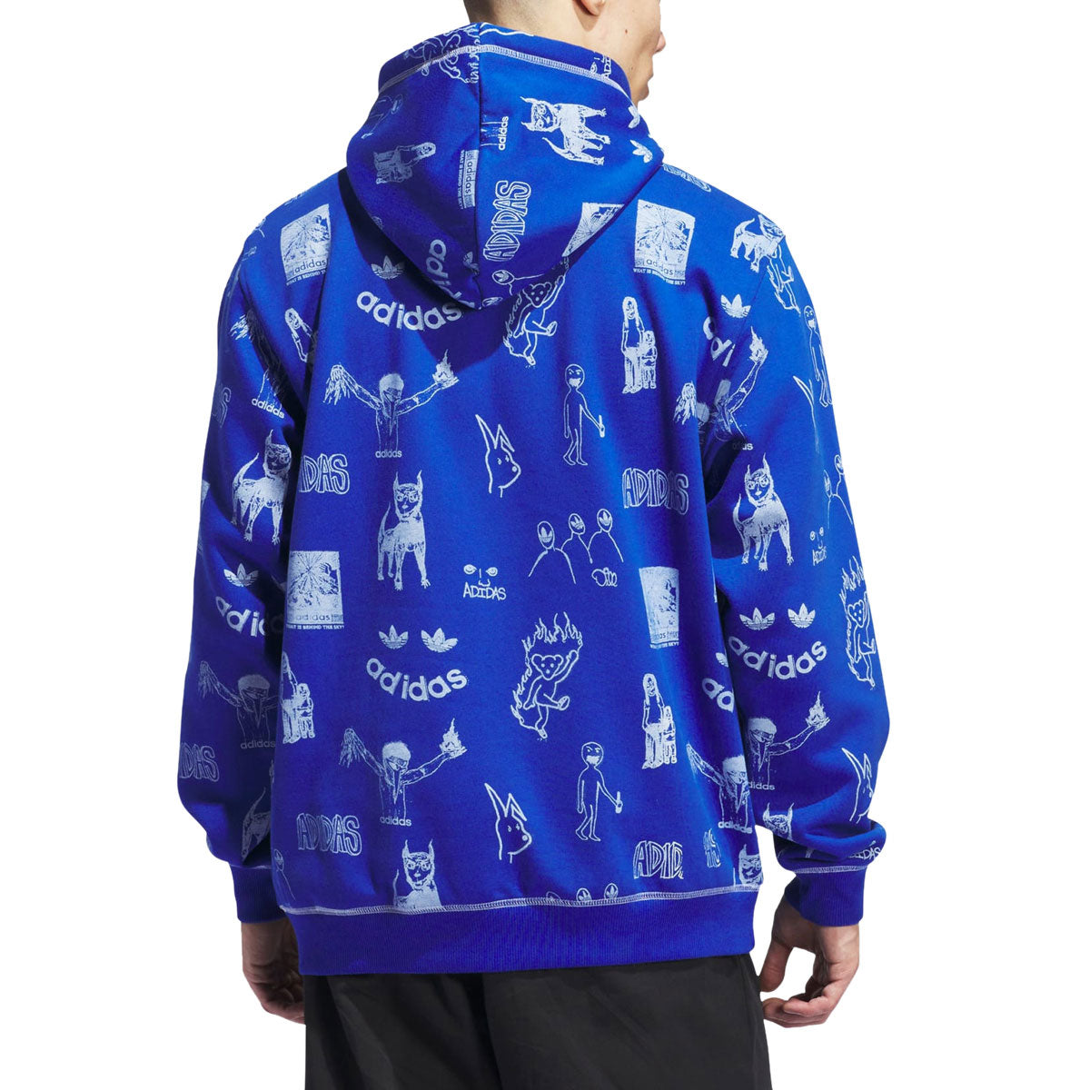 Adidas Dill Print Hoodie - Royal Blue/White image 2