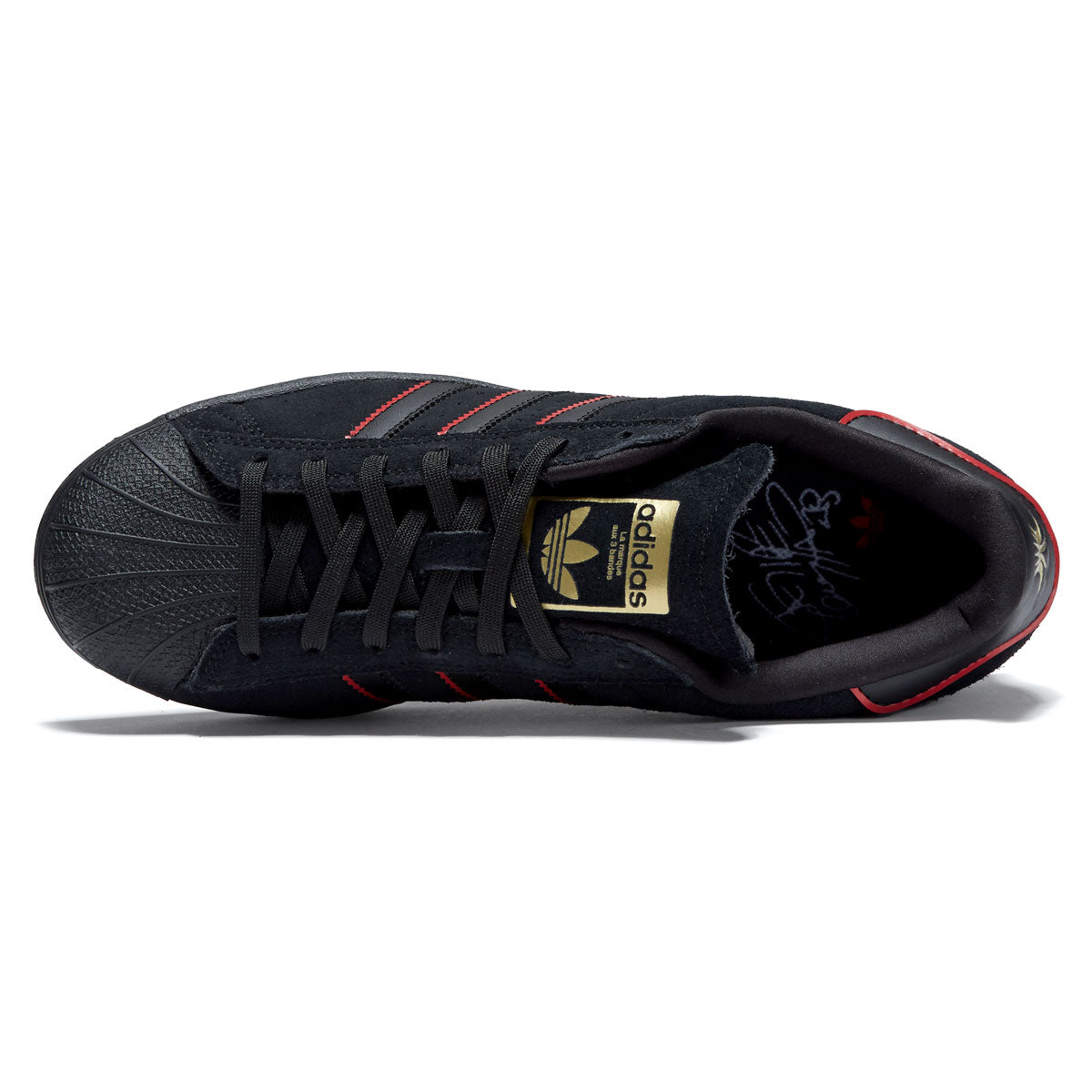 Adidas Superstar Adv x Felipe Gustavo Shoes - Black/Scarlet/Gold image 3