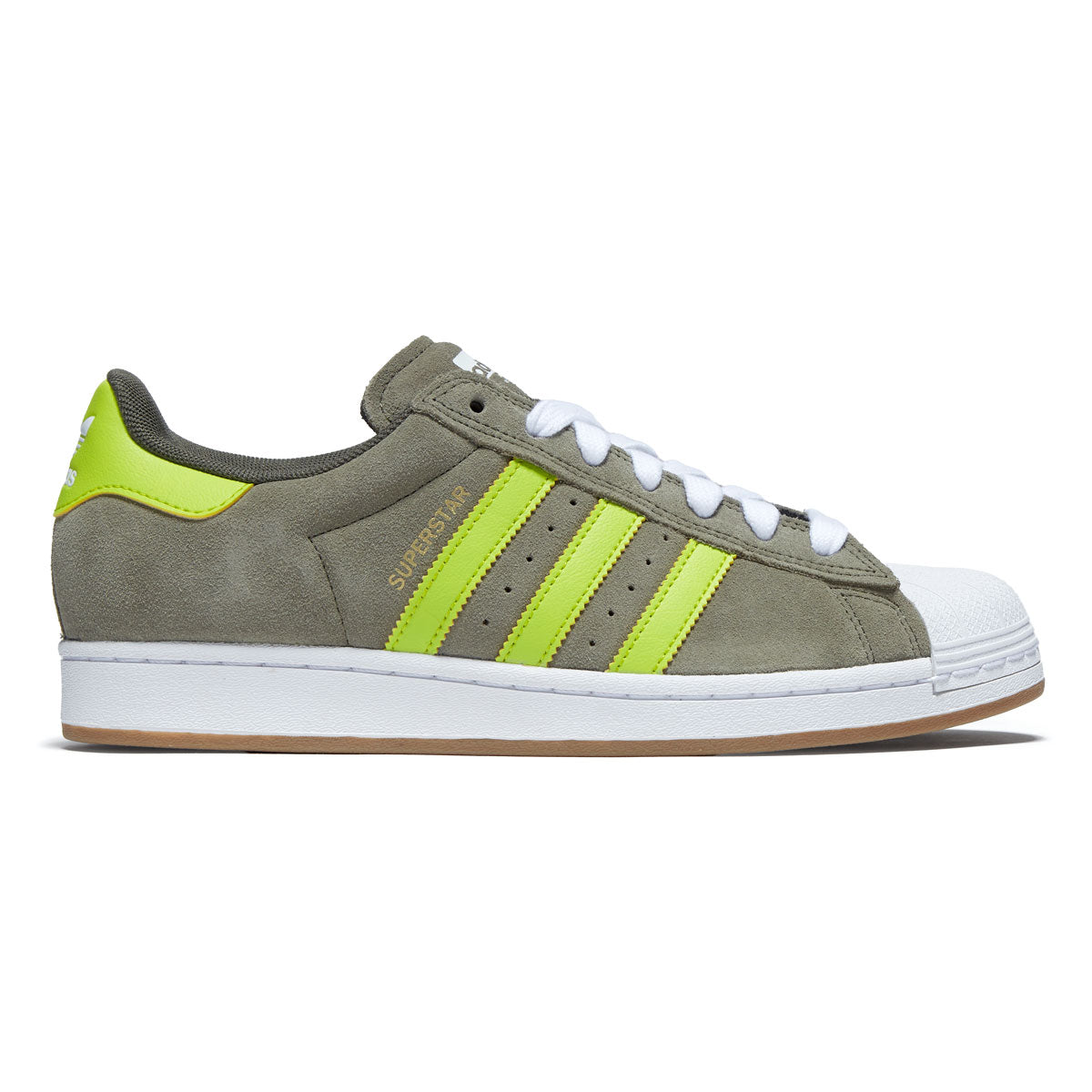 Adidas Superstar ADV Shoes - Olive Strata/Yellow/Gold Metallic image 1