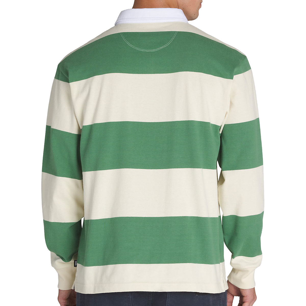 Vans Ward Stripe Rugby Long Sleeve Knit Shirt - Fairway/Lemon Icing image 2