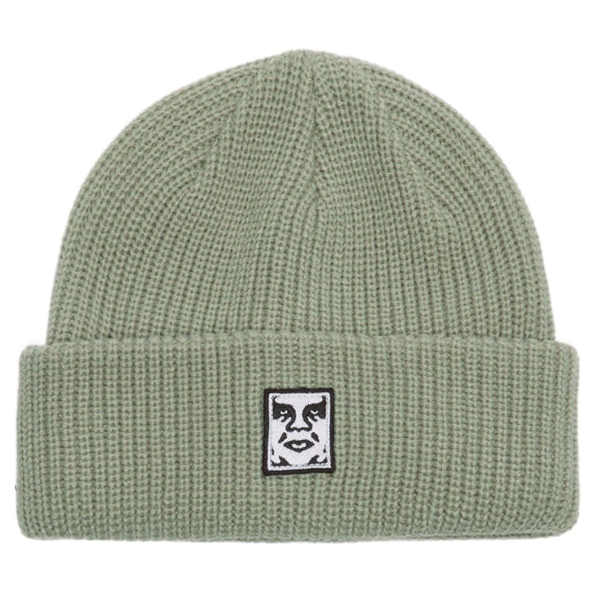 Obey Mid Icon Patch Cuff Beanie - Abbey Stone image 1