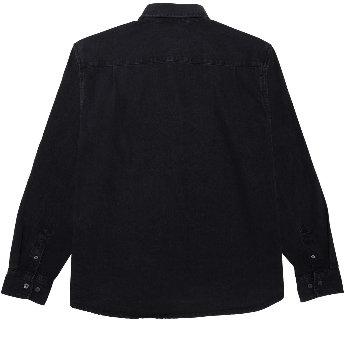 Obey Logan Denim Woven Long Sleeve Shirt - Faded Black image 2