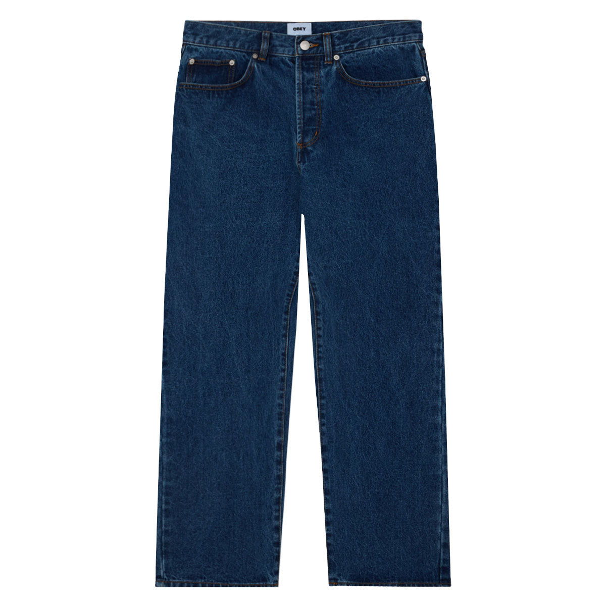 Obey Classic Baggy Denim Pants - Stone Wash Indigo image 1