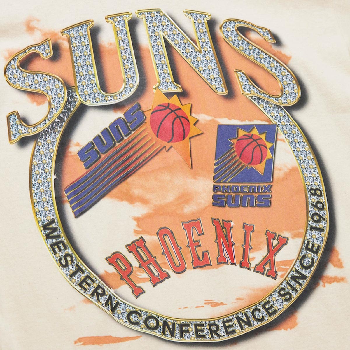 Mitchell & Ness x NBA Crown Jewels Suns T-Shirt - Natural image 2