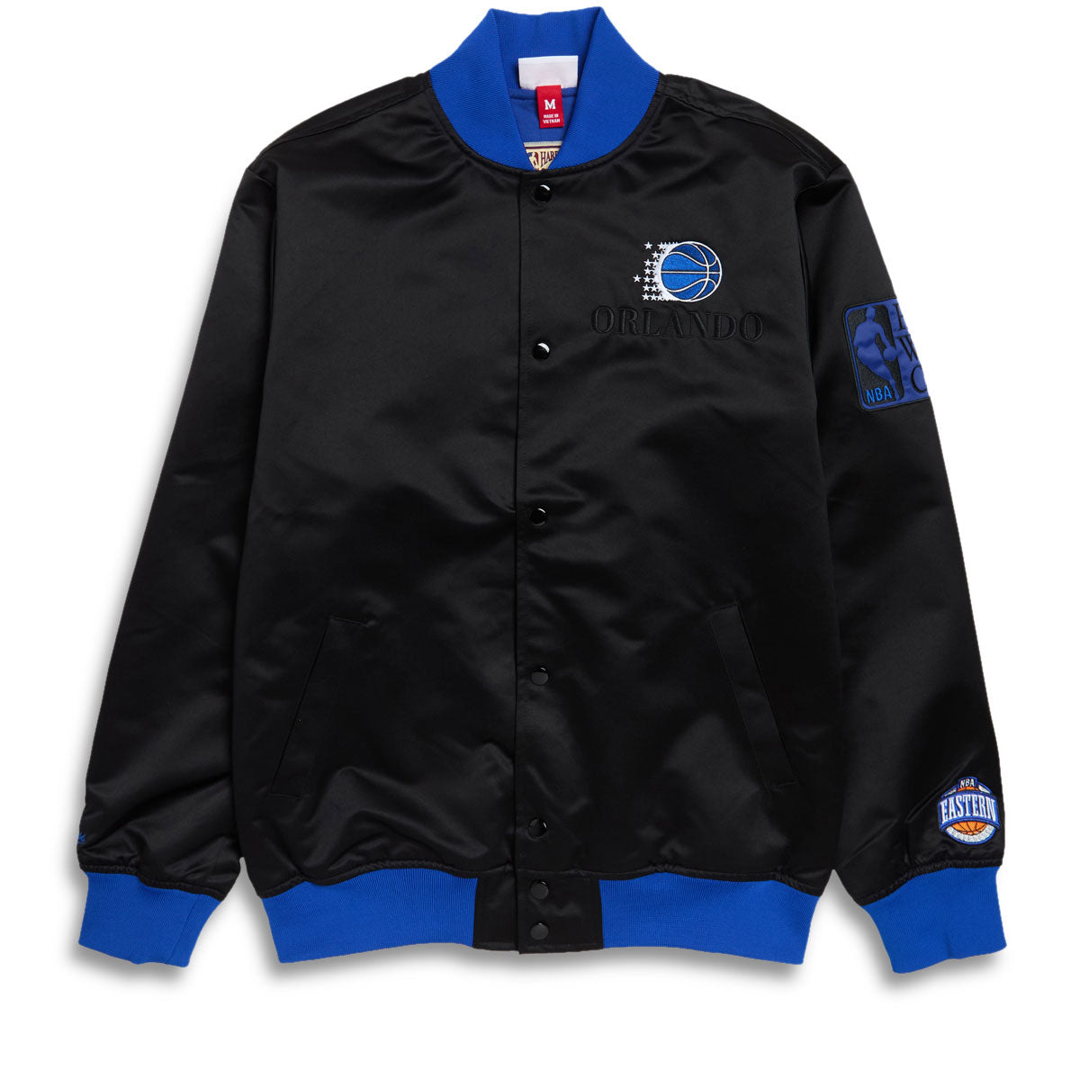 Mitchell & Ness x NBA Team OG 3.0 Magic Vintage Logo Satin Jacket - Black image 1