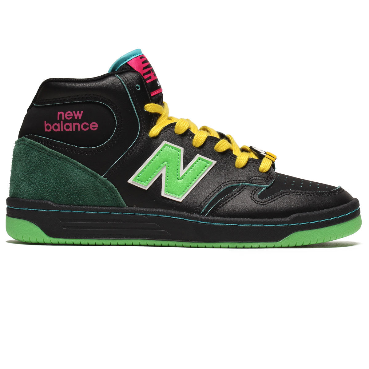 New Balance x Natas 480 High Shoes - Black/Green/Pink image 1