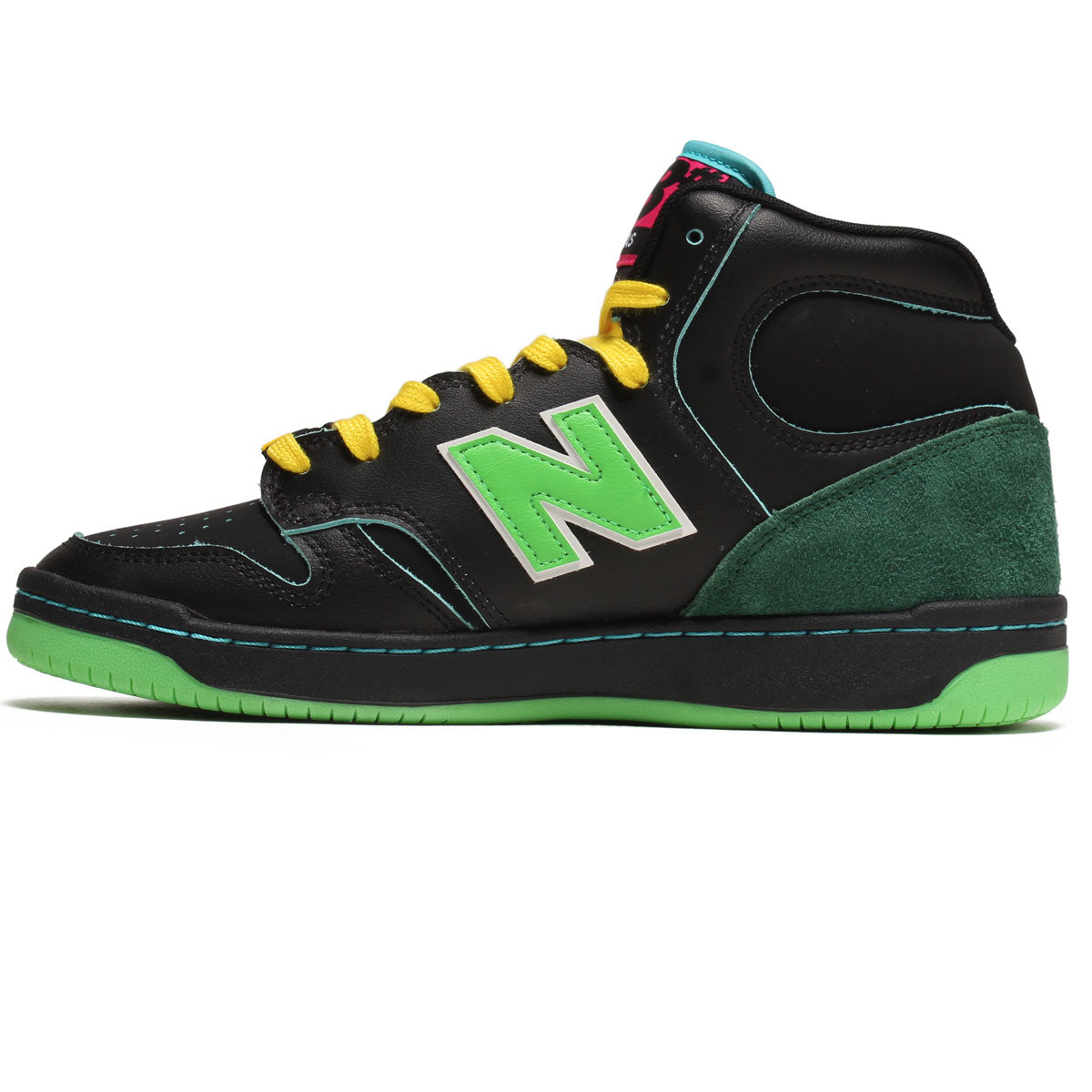 New Balance x Natas 480 High Shoes - Black/Green/Pink image 2