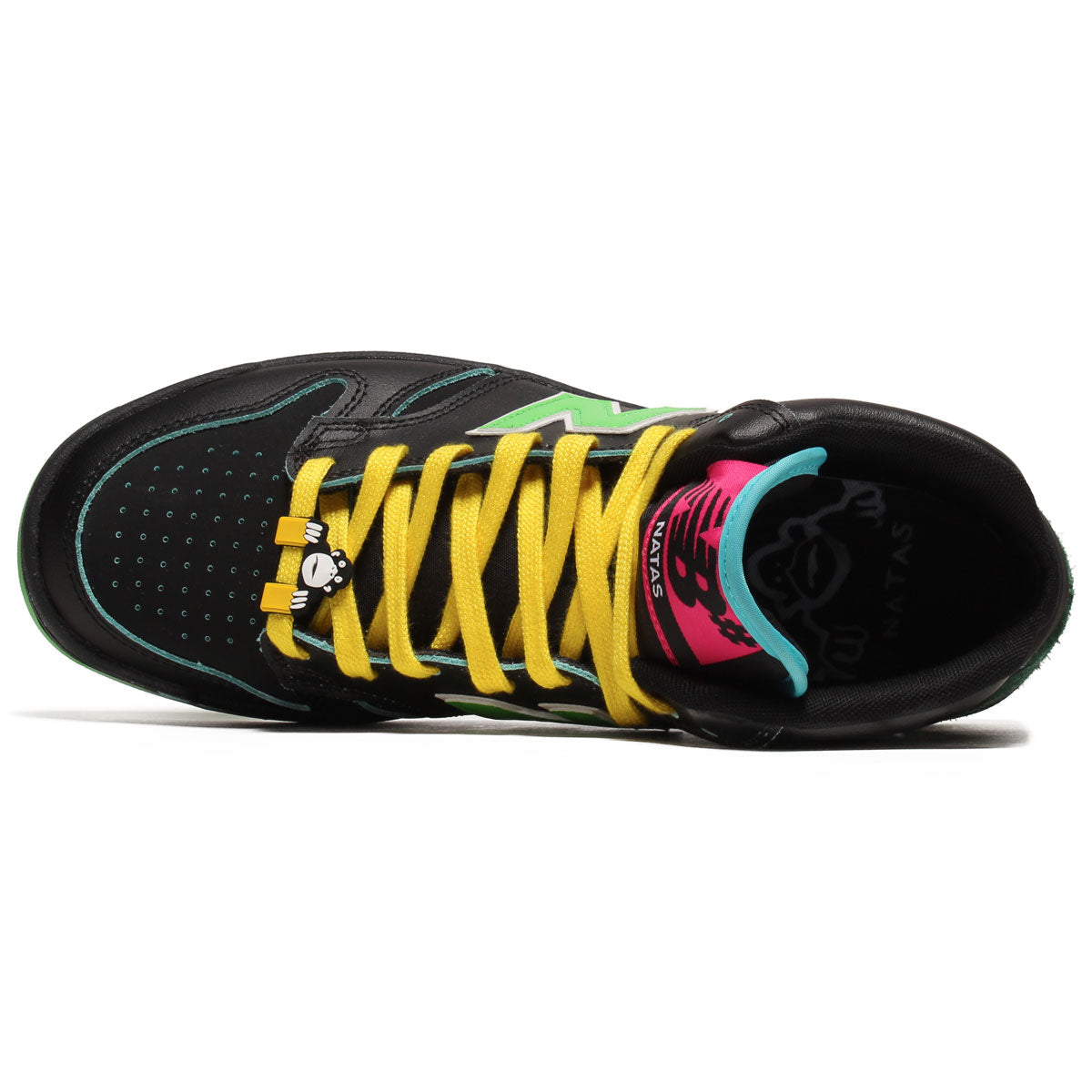 New Balance x Natas 480 High Shoes - Black/Green/Pink image 3