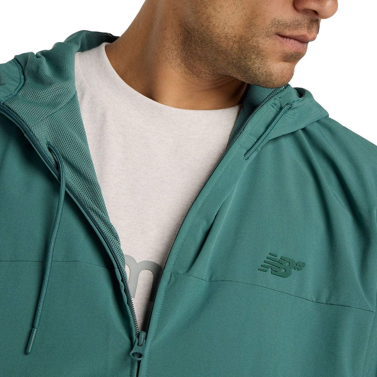 New Balance Numeric Woven Full Zip Jacket - New Spruce image 3