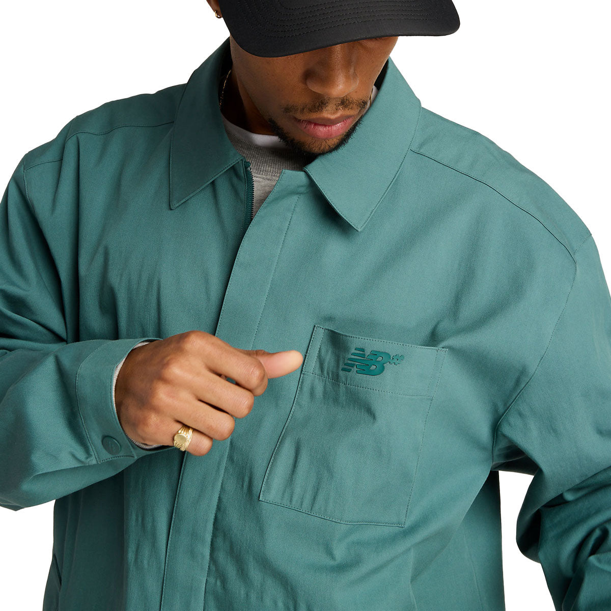 New Balance Numeric Coaches Twill Jacket - New Spruce image 3