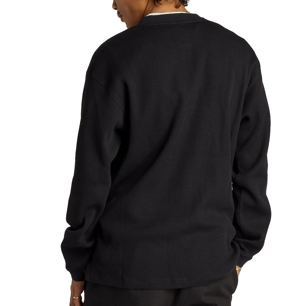 New Balance Numeric Waffle Knit Long Sleeve Henley Shirt - Black image 2