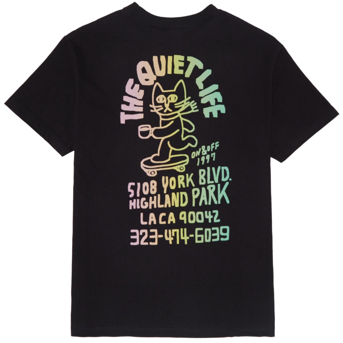 The Quiet Life Skating Cat Shop T-Shirt - Black II image 1