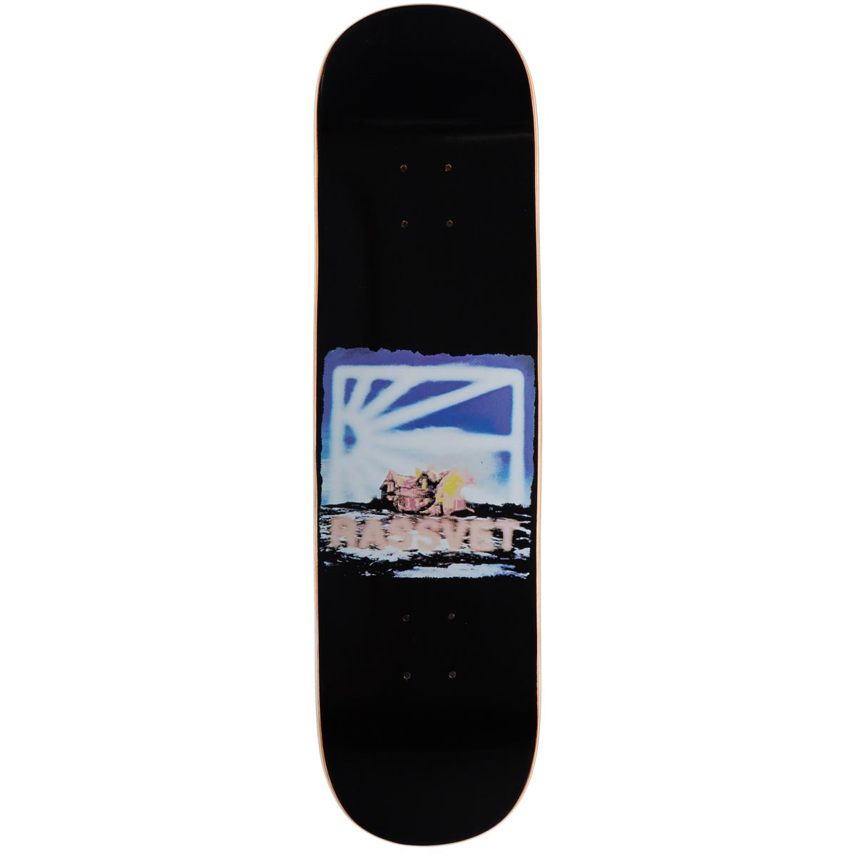 Rassvet On Fire Skateboard Deck - Black - 8.375