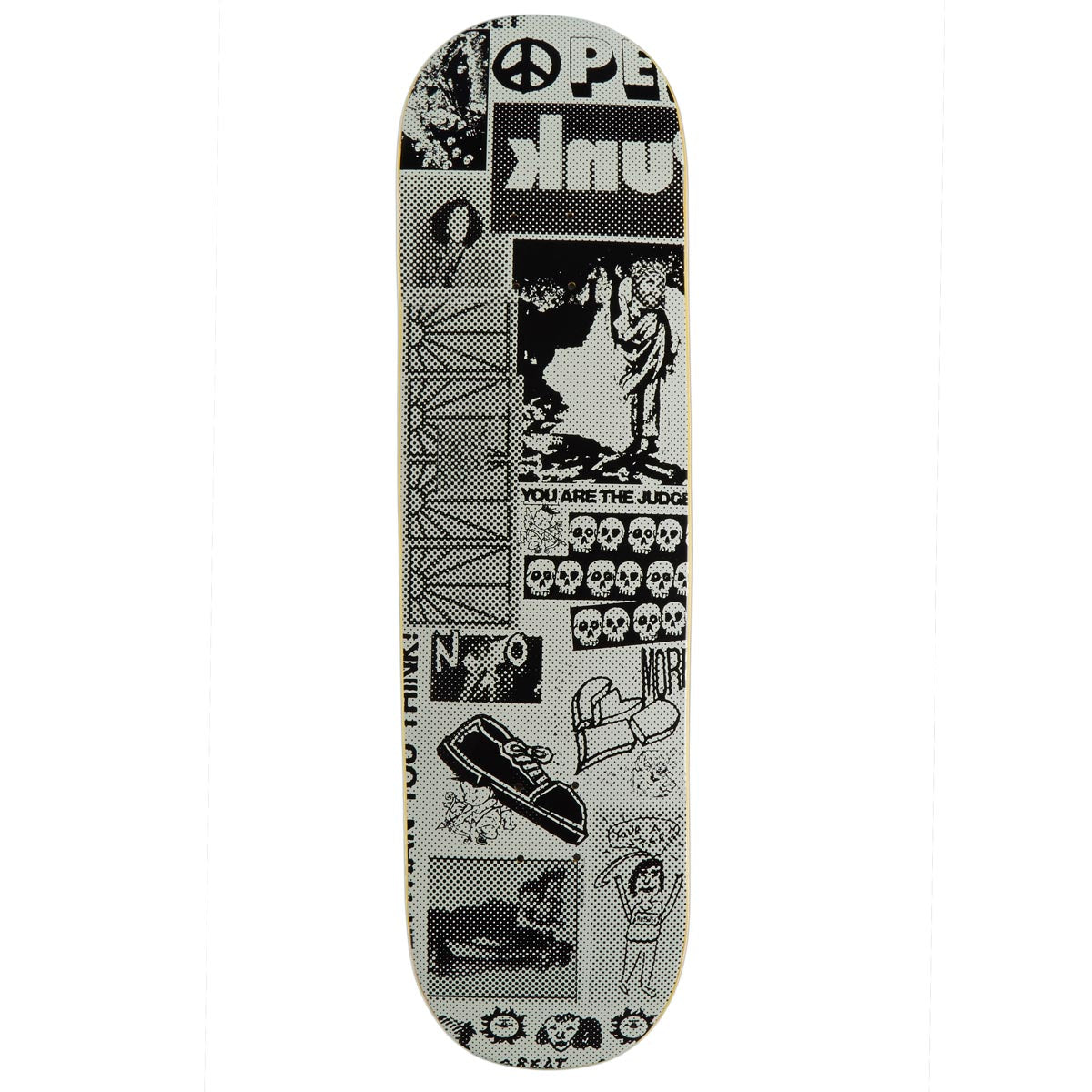 Rassvet Collage Skateboard Deck - Light Grey - 8.60