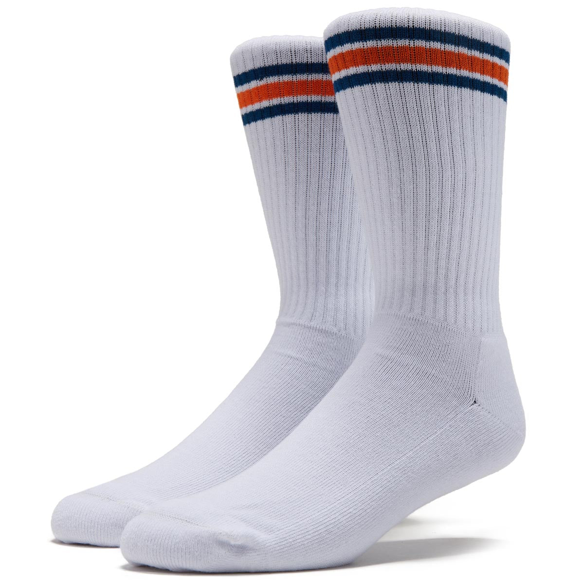 Polar Rib Stripe Socks - White/Blue/Orange image 1