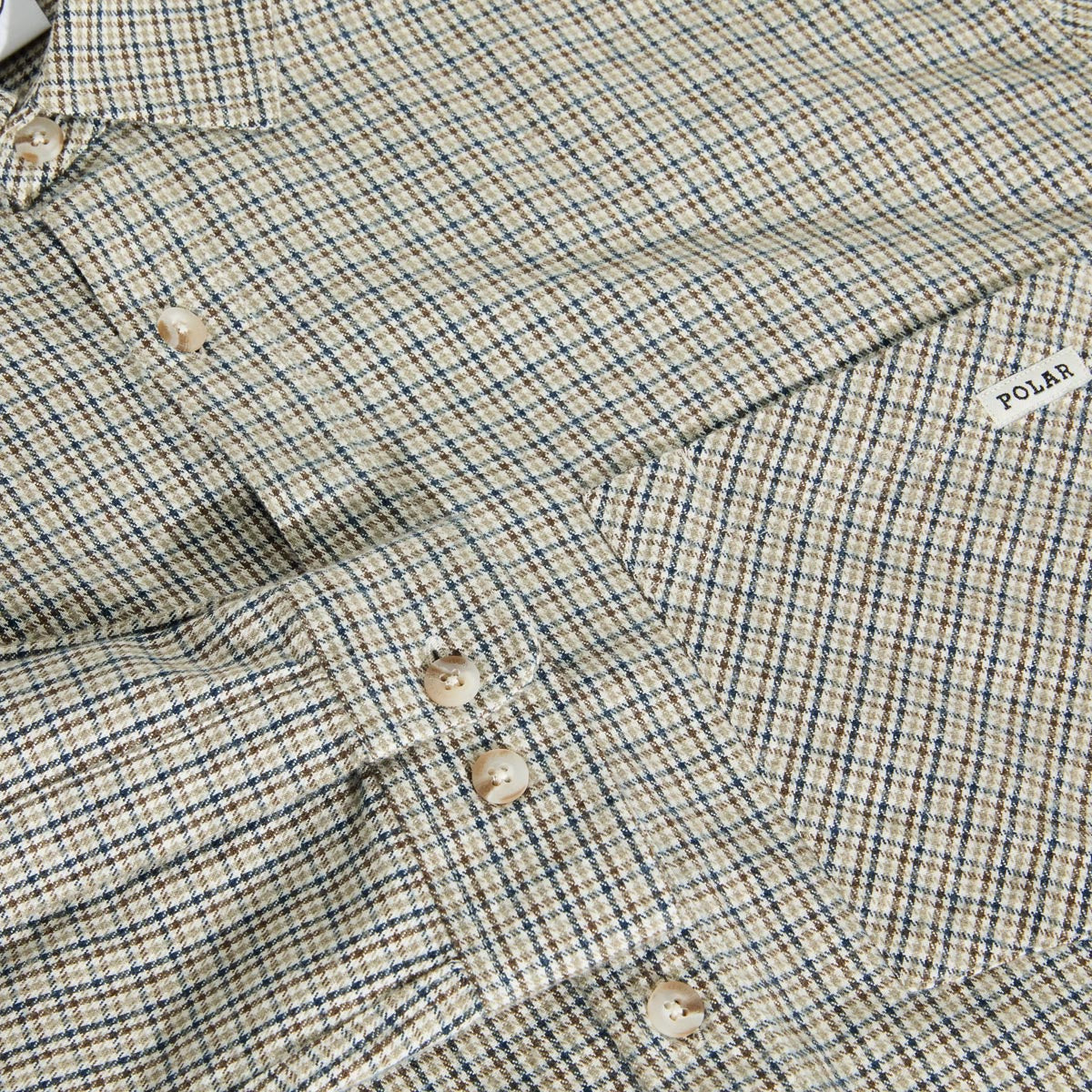 Polar Mitchell Long Sleeve Shirt - Crème Check image 3