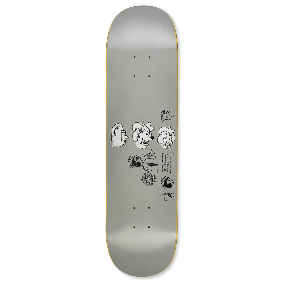 Polar Dane Brady Mia Skateboard Deck - Grey - 8.00