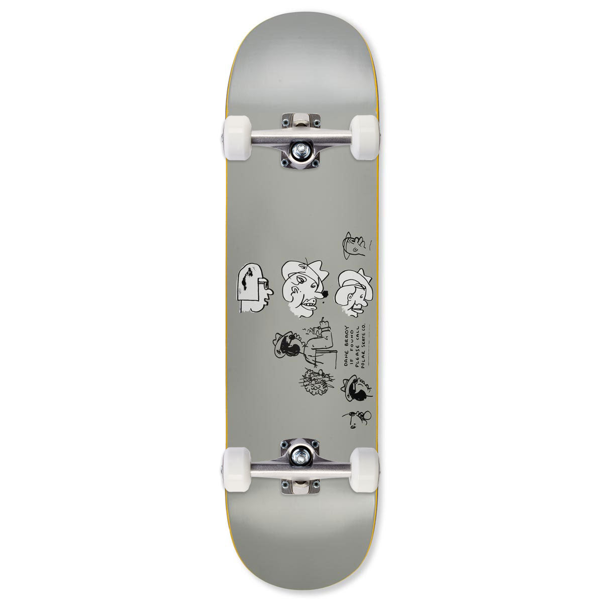 Polar Dane Brady Mia Skateboard Complete - Grey - 8.00