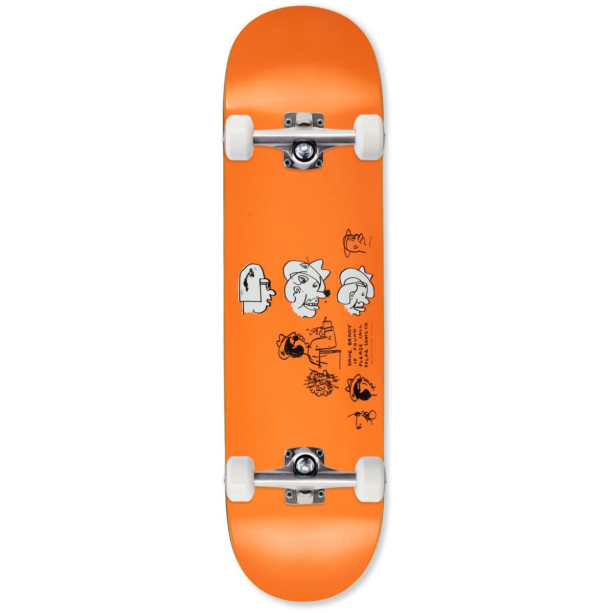 Polar Dane Brady Mia Skateboard Complete - Orange - 8.50