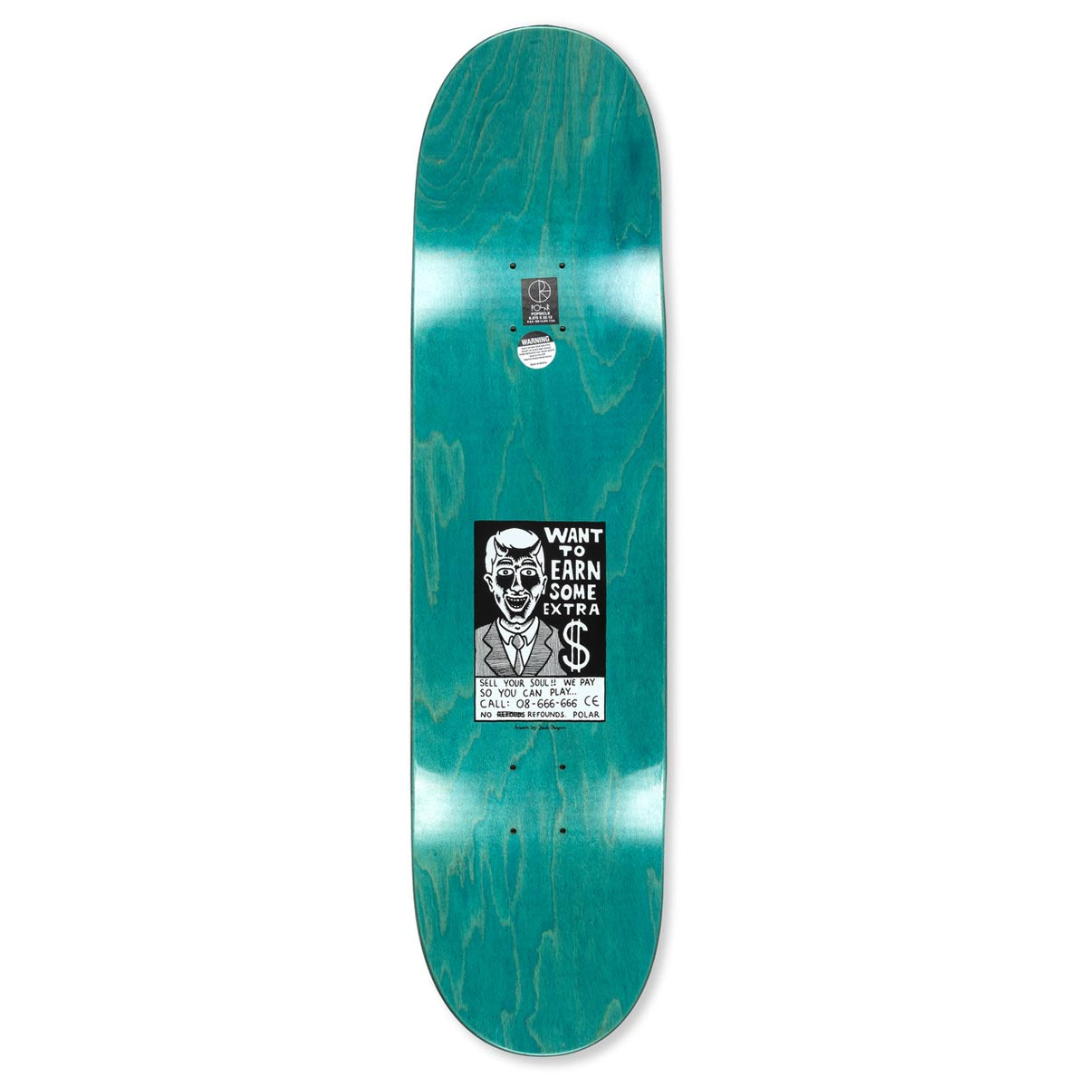 Polar Oskar Rozenberg Trust Skateboard Deck - Yellow - 8.375