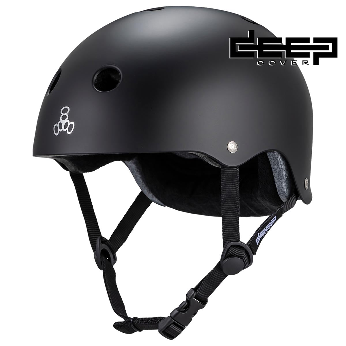 Triple Eight Deep Cover Helmet - Black Matte image 1