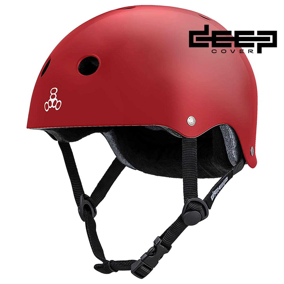 Triple Eight Deep Cover Helmet - Scarlet Red Glossy image 1