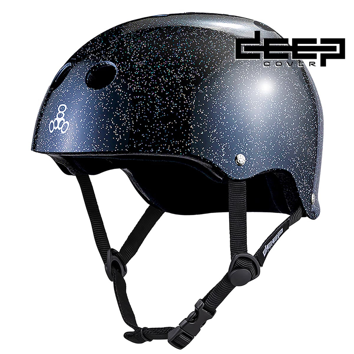 Triple Eight Deep Cover Helmet - Black Glitter image 1