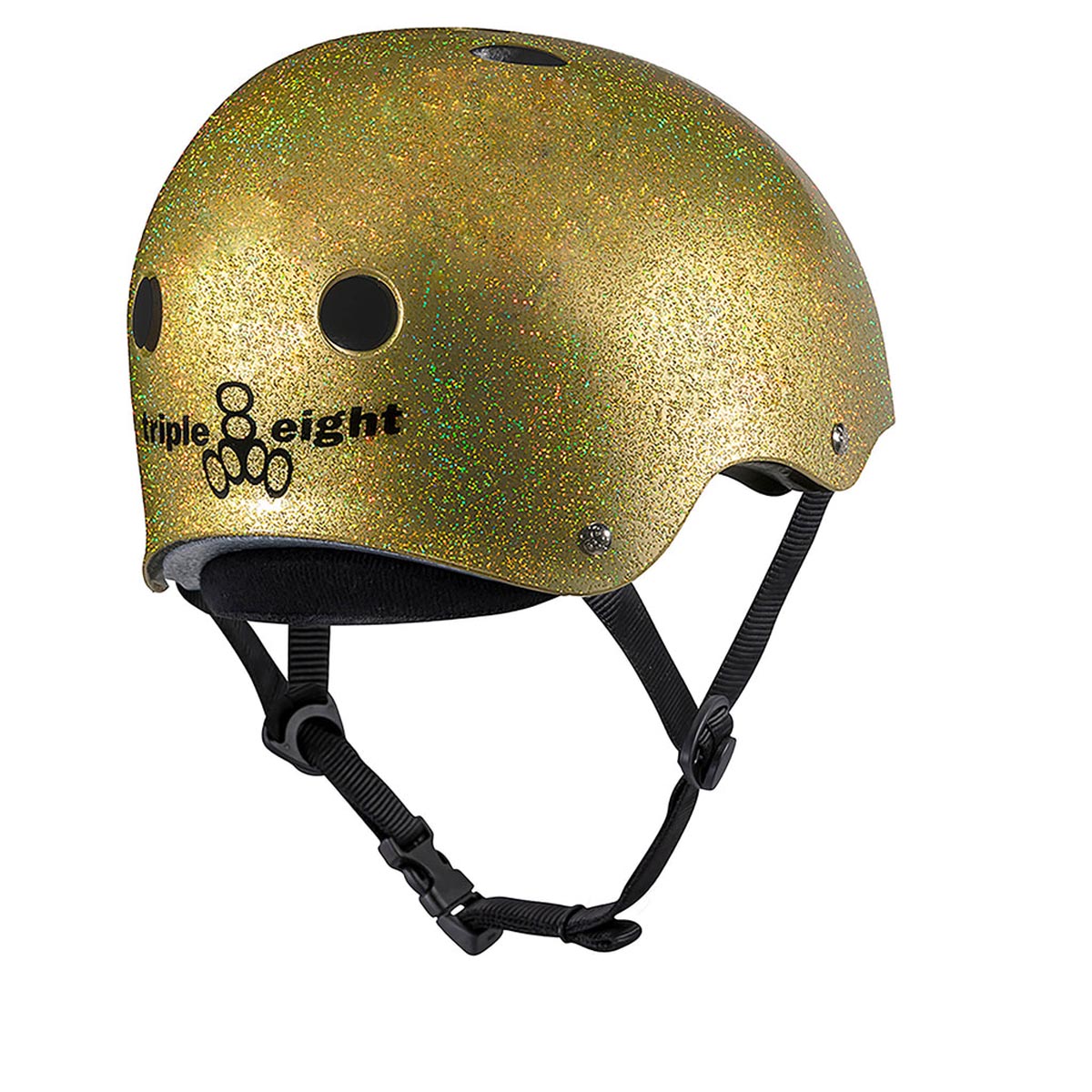 Triple Eight Deep Cover Helmet - Gold Glitter image 2