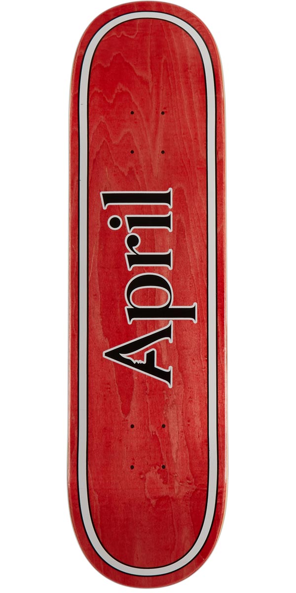 April AP OG Logo Skateboard Deck - Red - 8.25