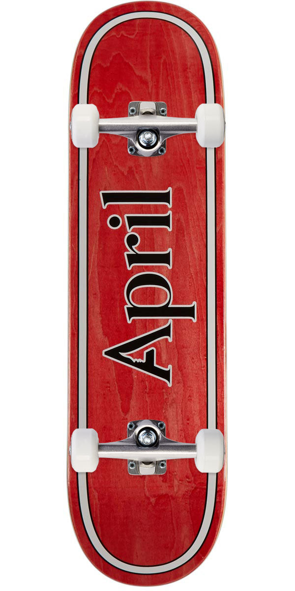 April AP OG Logo Skateboard Complete - Red - 8.25