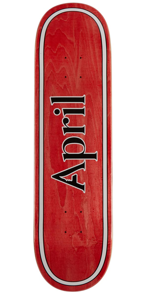 April AP OG Logo Skateboard Deck - Red - 8.38