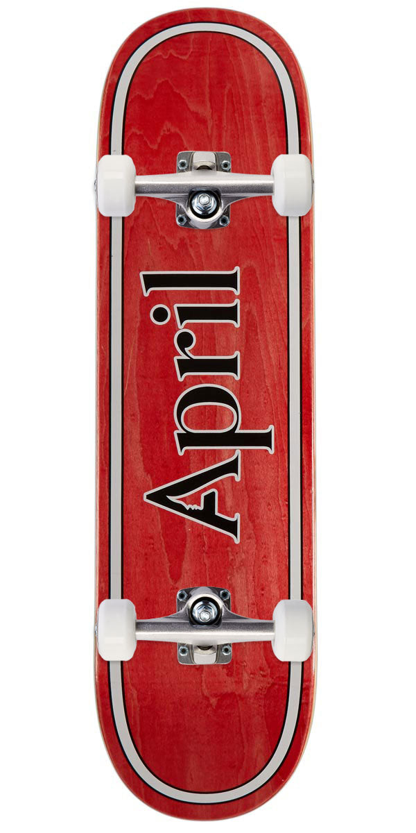 April AP OG Logo Skateboard Complete - Red - 8.38