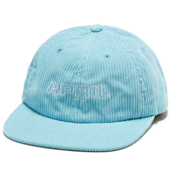 April April Logo Outline Corduroy Snapback Hat Blue - Escapist