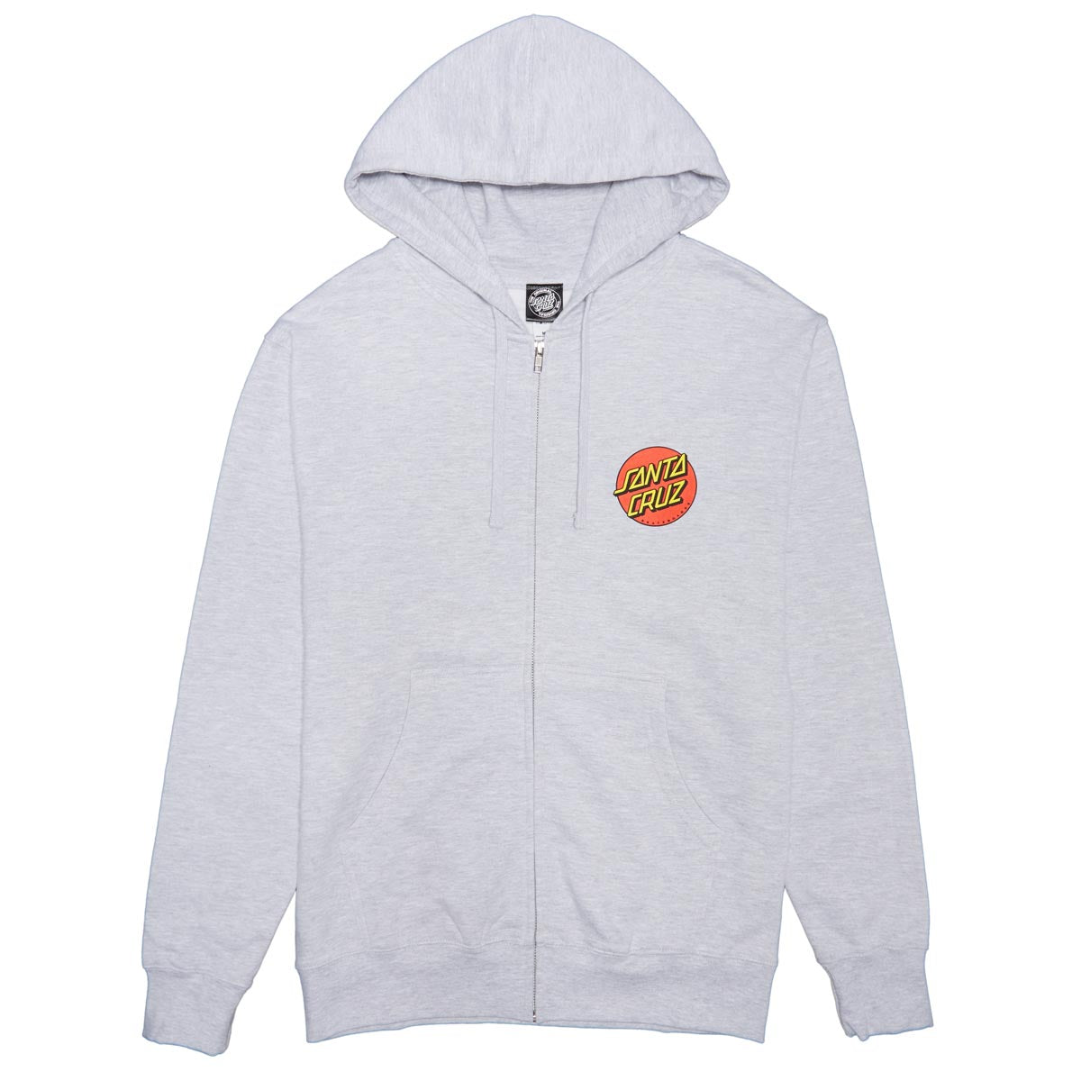 Santa Cruz Classic Dot Zip Up Hoodie - Grey Heather image 1