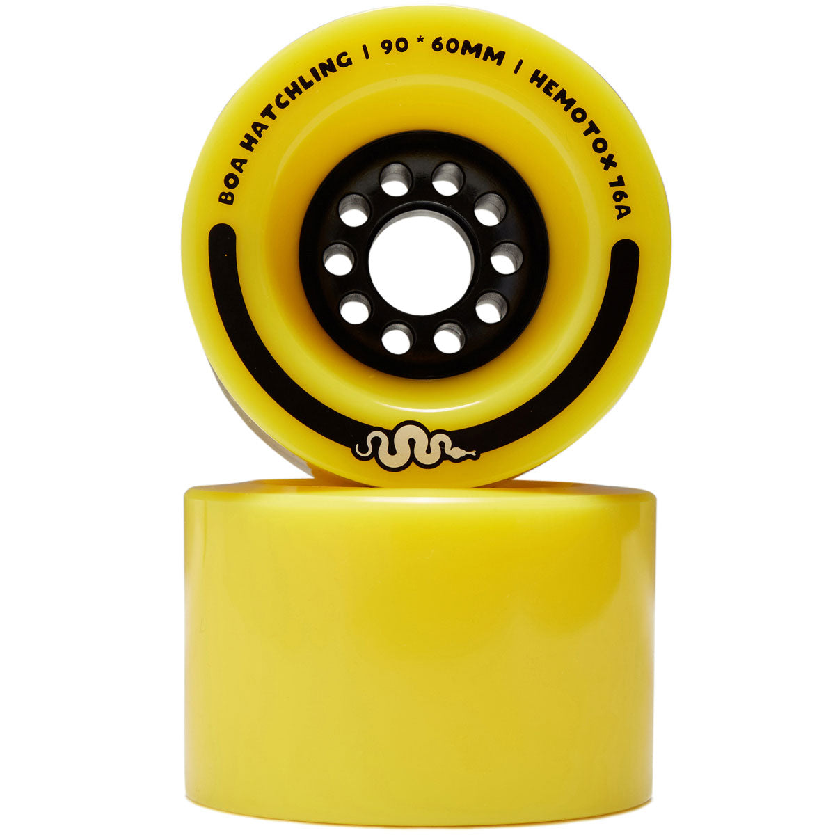 Boa Hatchling V3 76a Longboard Wheels - Yellow - 90mm image 2