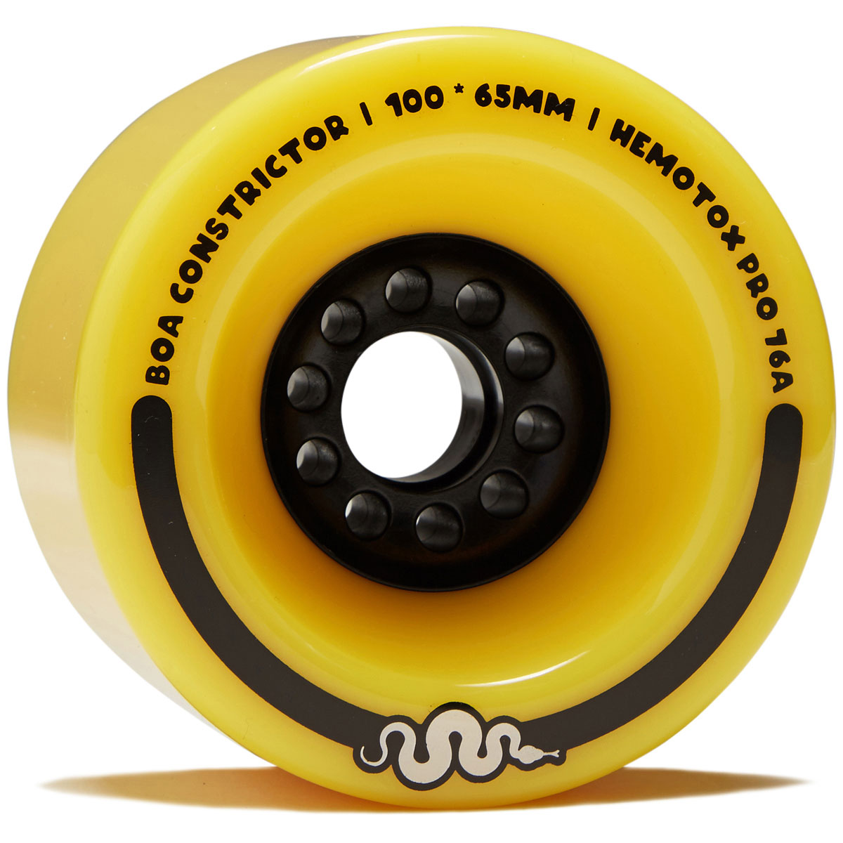 Boa Constrictor Race 76a Longboard Wheels - Yellow - 100mm image 1