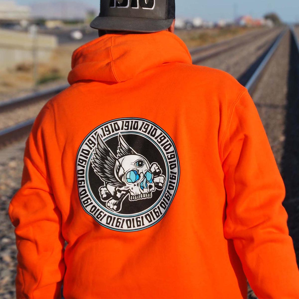 1910 Killed By Death Hoodie - Orange image 4