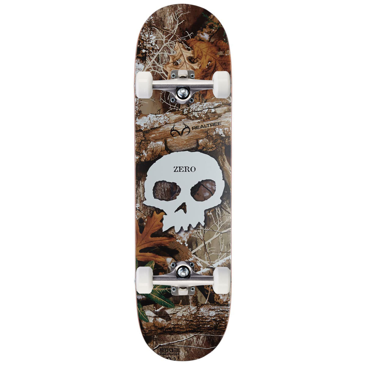 Zero x Realtree Single Skull Skateboard Complete - White - 8.50