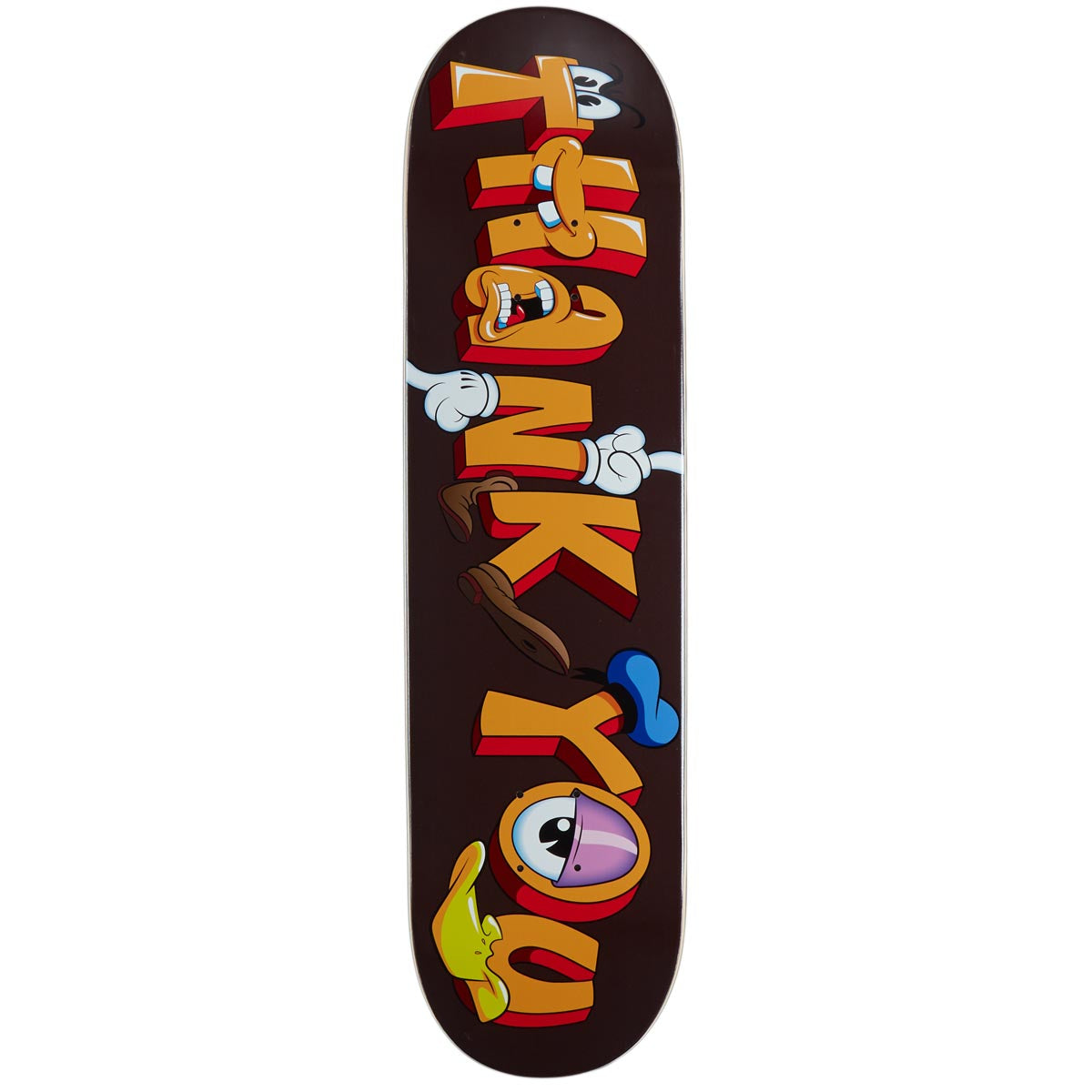 Thank You Tooned Skateboard Deck - Brown - 8.00