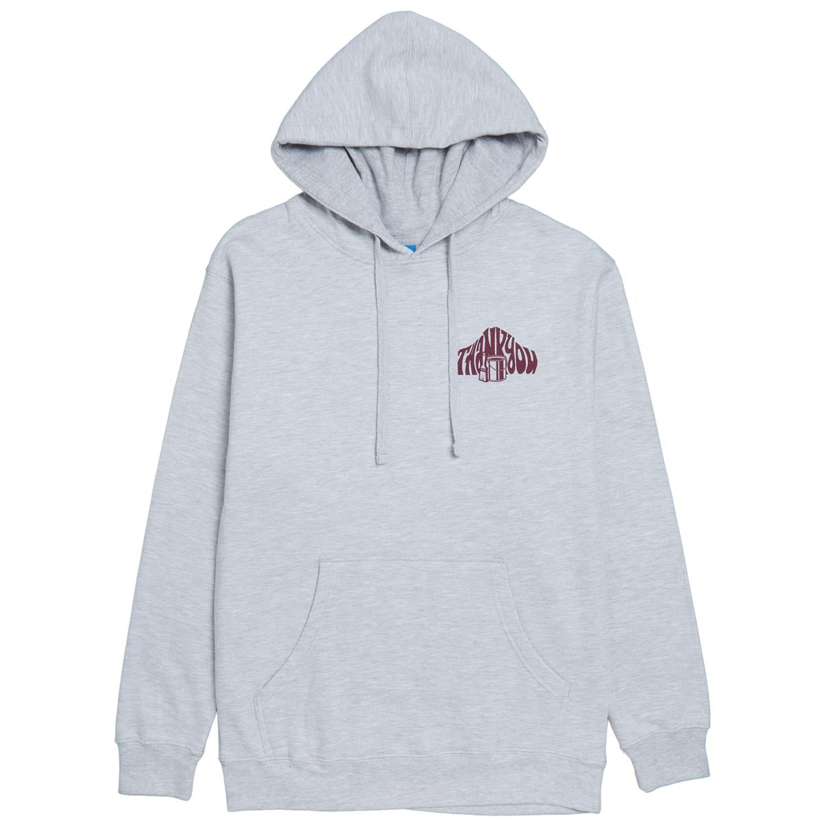 Thank You Hand Painted Hoodie - Heather Grey image 2