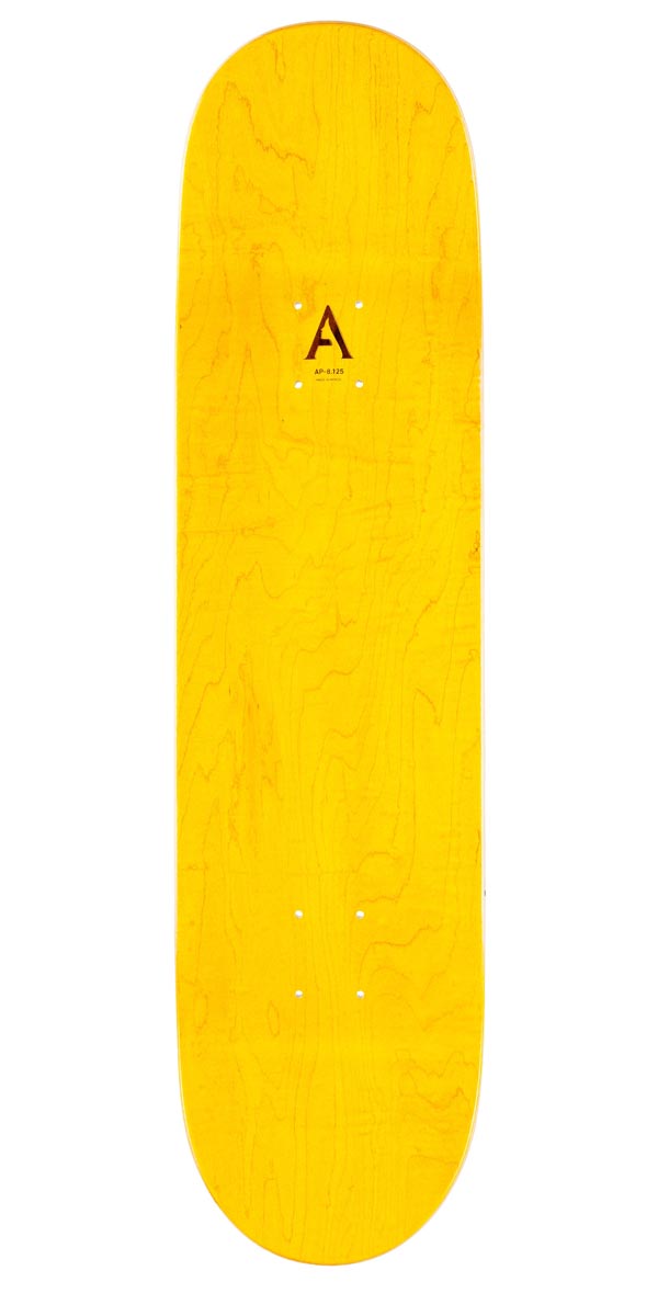 April Shane Script Logo Skateboard Deck - Yellow - 8.125